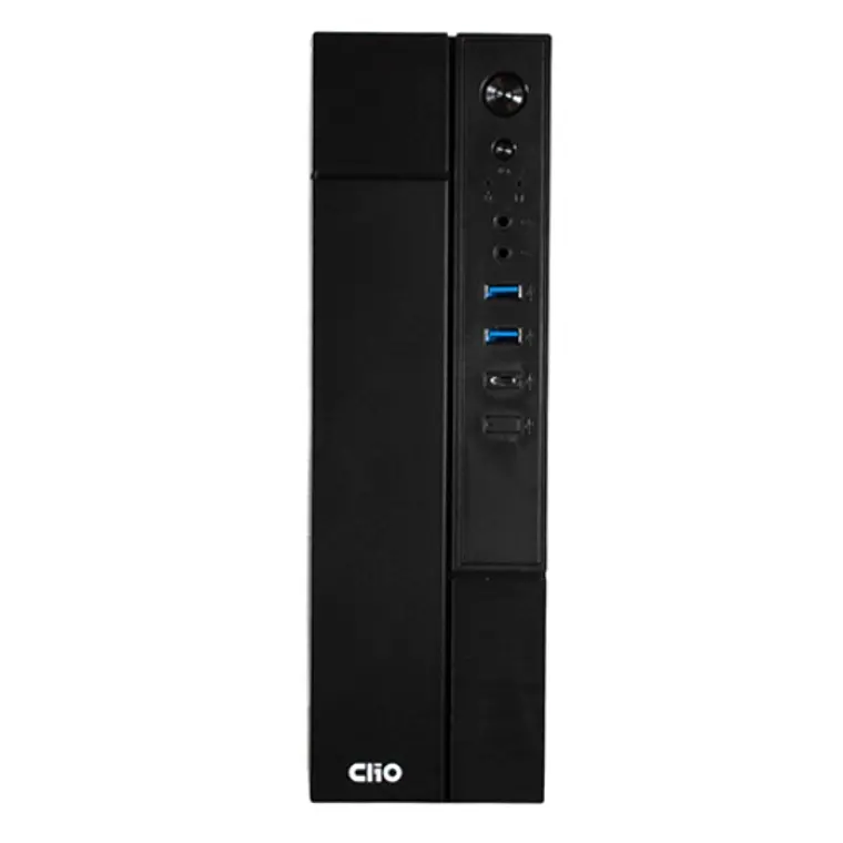 Gabinete Clio S609 Micro ATX con Fuente 500W, USB 3.0, Tipo-C 3.1, Slim Case, Negro 1