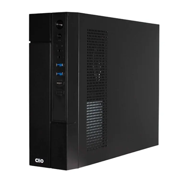 Gabinete Clio S609 Micro ATX con Fuente 500W, USB 3.0, Tipo-C 3.1, Slim Case, Negro 3