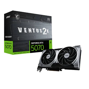 Tarjeta de Video MSI NVIDIA GeForce RTX 5070 Ventus 2X OC 12GB GDDR7 28 Gbps 192-bit PCIe 5.0