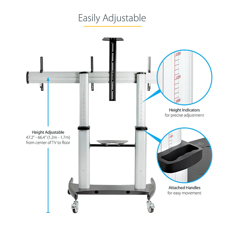 Carrito para Dos TV de 37 a 60 Pulgadas - hasta 50kg 3