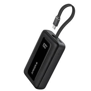 Power Bank Anker 20000mAh 30W USB-C cable integrado negro carga rápida portátil - Negro