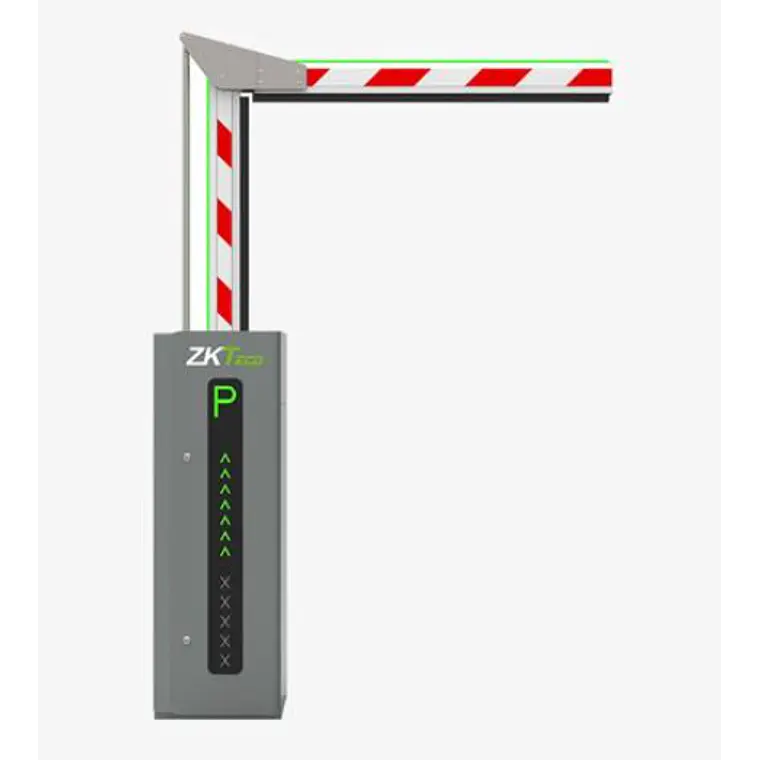 Barrera vehicular izq. con pluma de 3 metros. cuerpo color gris con indicador led. cierr 1