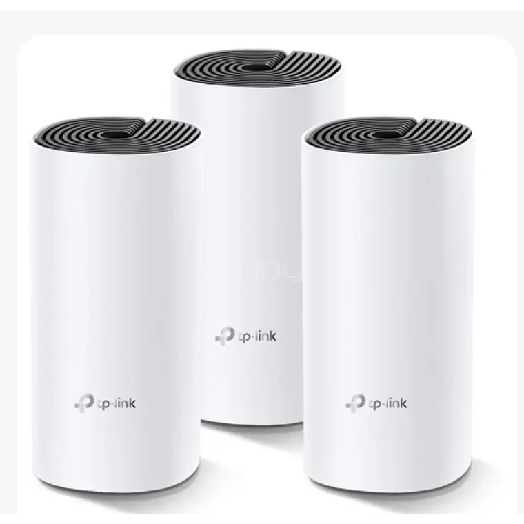 El TP-Link Deco M4 (3-pack)- Sistema Wi-Fi - (3 enrutadores) - malla 1GbE - Wi-Fi 5 - Doble banda 1