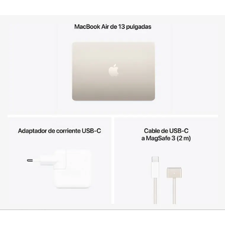 Apple MacBook Air 13 (Early 2026), Chip M5, CPU 10C, GPU 10C, RAM 16 GB, SSD 1TB, Starlight 4