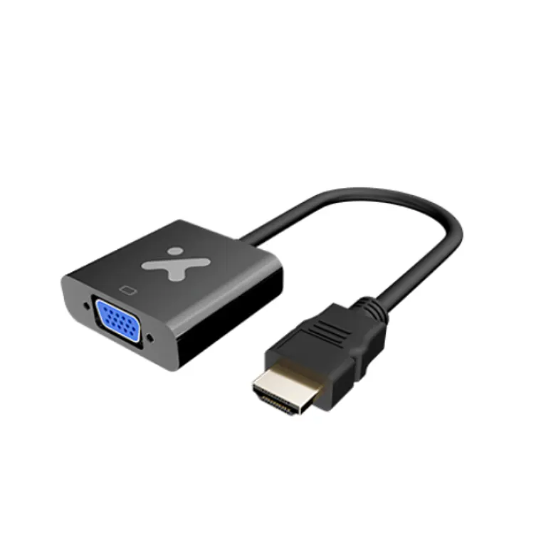 Adaptador HDMI (M) a VGA (H) Xtech XTC-384, Negro - XTC-384 1