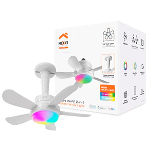 Ventilador de Techo Inteligente 2 en 1, LED RGB, Wi-Fi, Alexa, Google, Siri