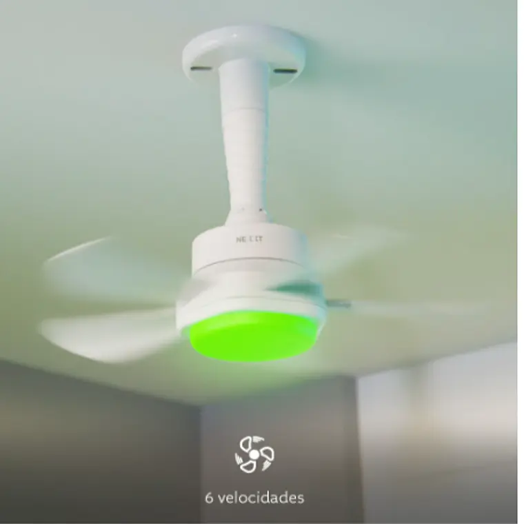 Ventilador de Techo Inteligente 2 en 1, LED RGB, Wi-Fi, Alexa, Google, Siri 4