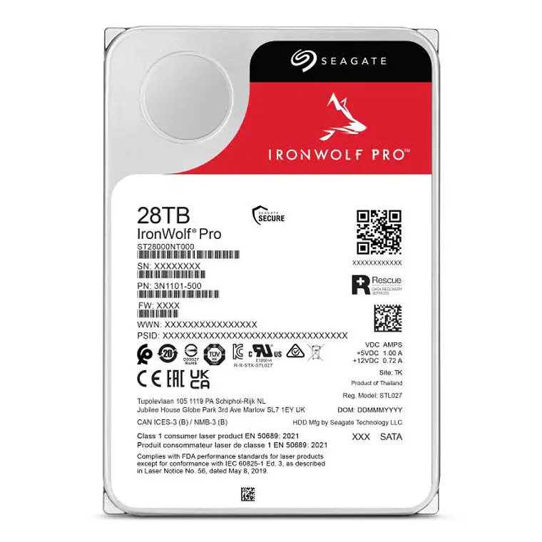 Disco Duro 28TB Interno | Seagate IronWolf Pro (3.5“, SATA, 7.200rpm, Caché 512MB)	 4