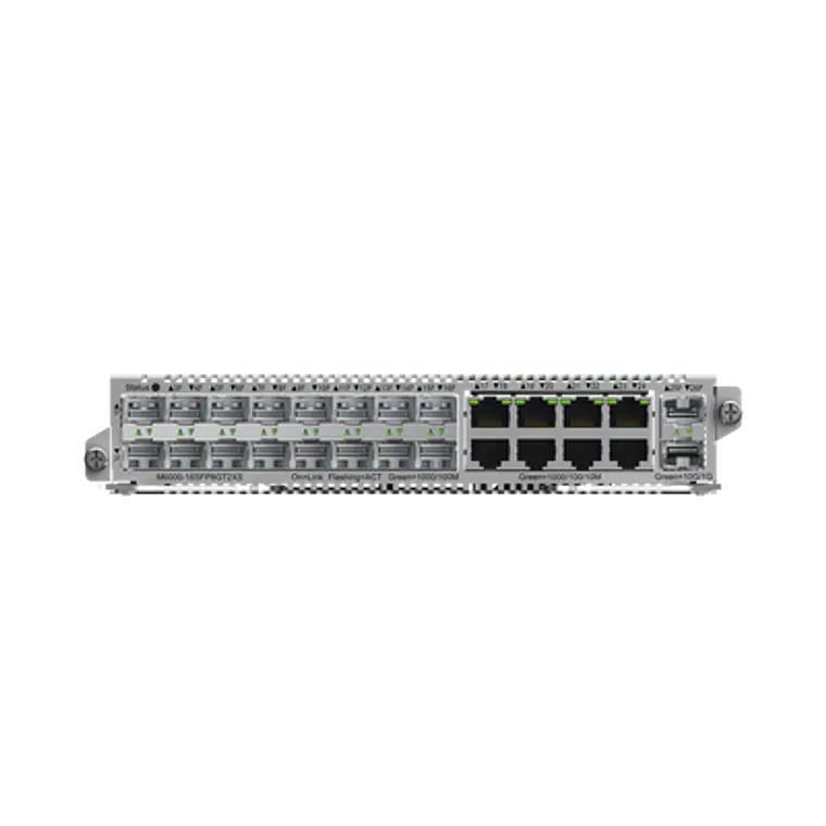 Tarjeta de red Modular para NBS6002 con 16 puertos de cobre, 8 puertos SFP 1Gbps, 2 Puertos 2