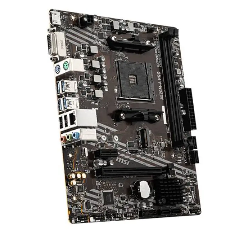 Placa Madre MSI A520M-A PRO Socket AMD AM4 DDR4 Micro-ATX para Ryzen 3000 y PCs Eficientes 1