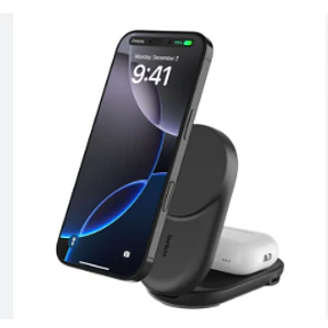 Base de carga 3 en 1 plegable BoostCharge Qi2 15W Belkin Negra