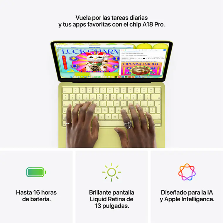 MacBook Neo 13 (Chip A18 6Core, GPU 5Core, 8GB Ram, 512GB, MacOS) Plata 5
