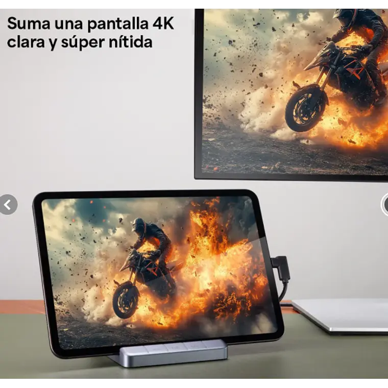 Hub multimedia Zagg de 6 puertos USB-C, Gris/Negro 3