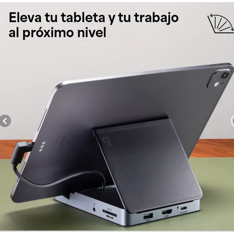 Hub multimedia Zagg de 6 puertos USB-C, Gris/Negro 4