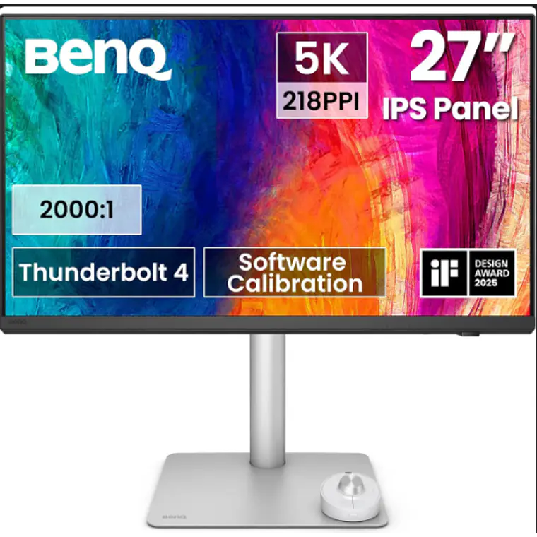 Monitor Profesional BenQ Creative Pro PD273OS de 27“, 5K, Thunderbolt 4 Color Blanco 1