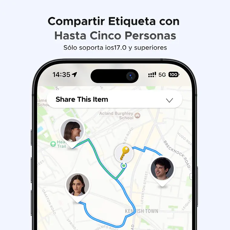 Localizador Bluetooth SmartTag Tracker Soporte iOS Rastreador UGreen CM816 8