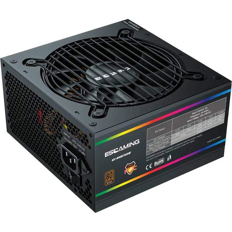 Fuente de Poder ESGaming 850W/80 Plus Bronze 1