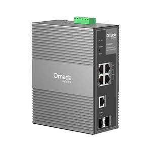 Switch 6 puertos Gigabit Industrial Omada Easy Managed, 3 Puertos PoE+ y 1 Puerto PoE++