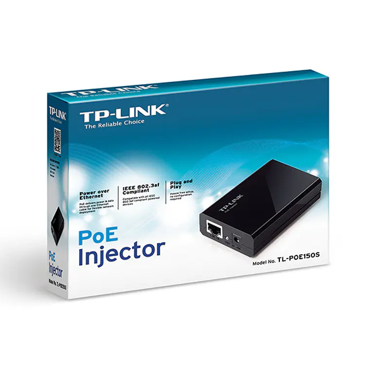 Inyector POE TL-POE150S TP-LINK (48VDC. 15.4W 802.3AF) 5