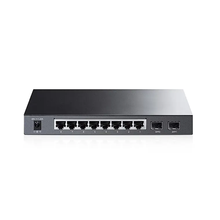 Switch de 8 puertos Gigabit PoE con 2 ranuras SFP TL-SG2210P. TP-LINK 1