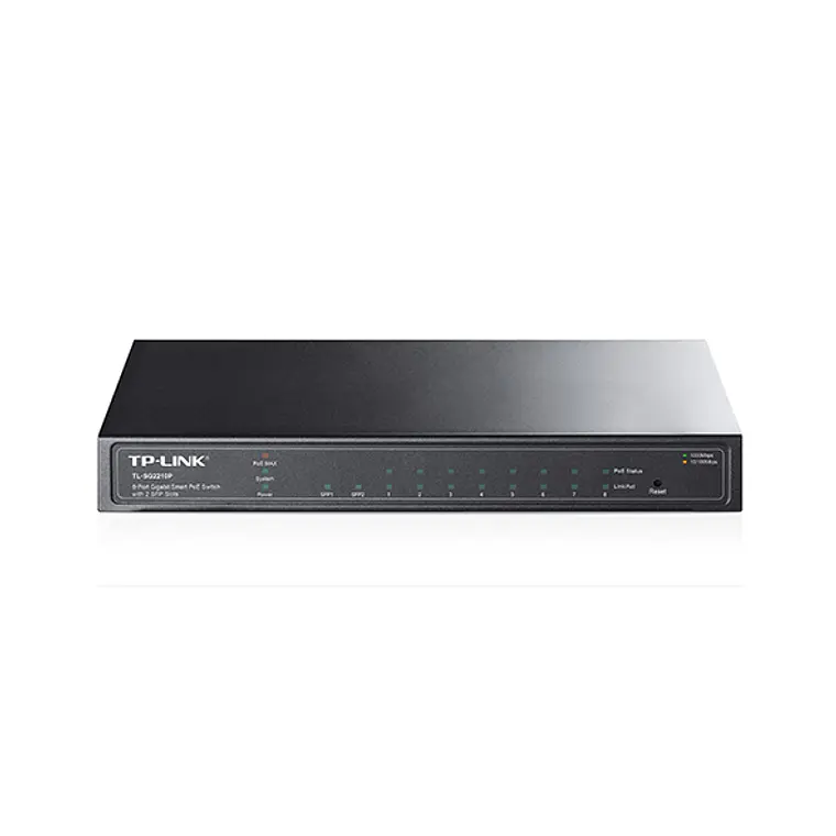 Switch de 8 puertos Gigabit PoE con 2 ranuras SFP TL-SG2210P. TP-LINK 2
