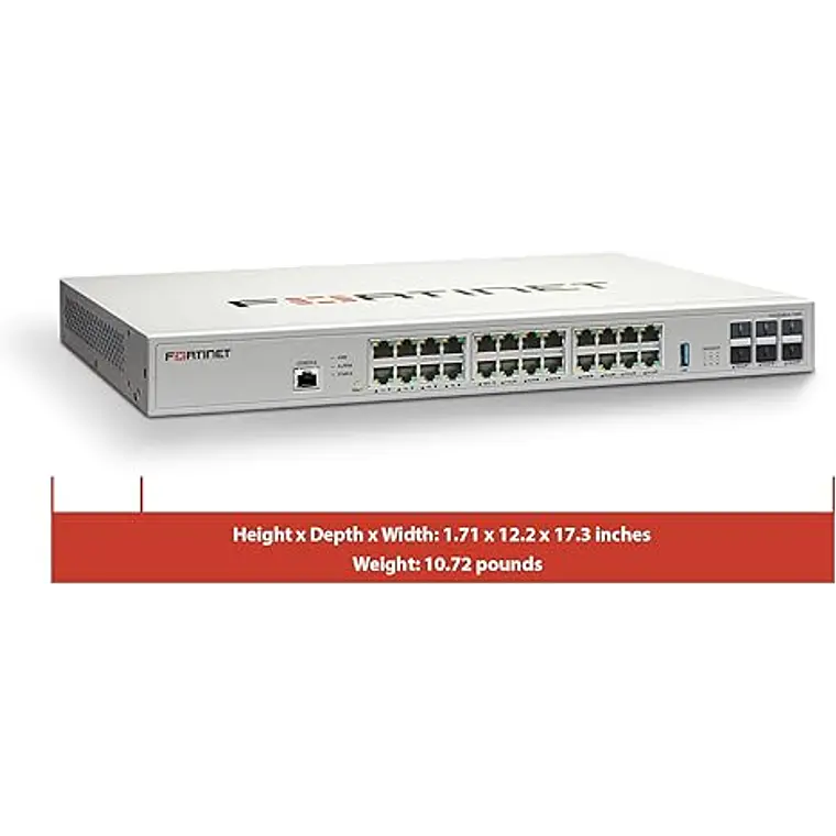 Switch 24 Puertos Fortinet FortiSwitch 124G-FPOE Layer 2 PoE+ 3