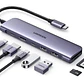 Docking Ugreen CM195 7en1 Ethernet Gigabit, HDMI 4K, carga USB-C PD 100W y doble lector de tarjetas - Miniatura 2