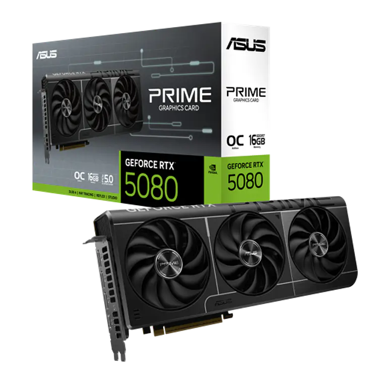 Tarjeta de Video ASUS Prime GeForce RTX 5080 OC de 16GB GDDR7 1