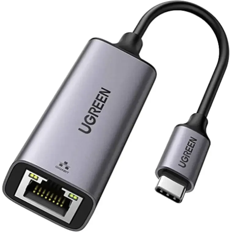 Adaptador Ethernet Gigabit USB-C 3.1 UGREEN. Color Space Gray, Material Aluminio  1