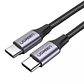 Cable USB-C 2.0 UGREEN 2Mts. 3A Carga Ràpida. Mat Aluminio Niquelado - Miniatura 1