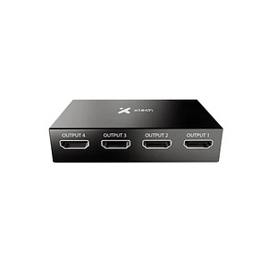 Multiplicador HDMI de 4 puertos con alimentación de corriente - Xtech 