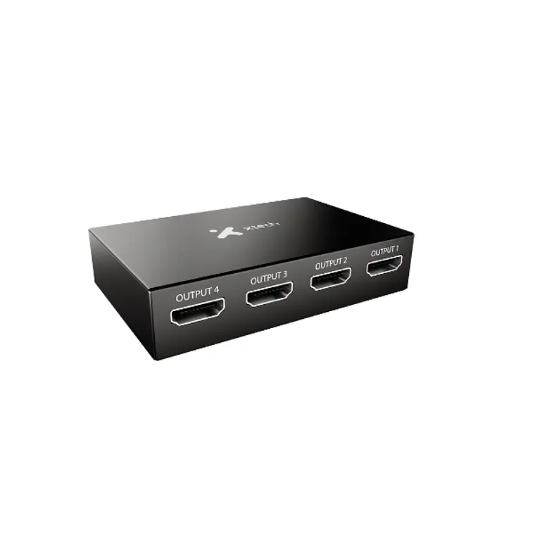 Multiplicador HDMI de 4 puertos con alimentación de corriente - Xtech  2