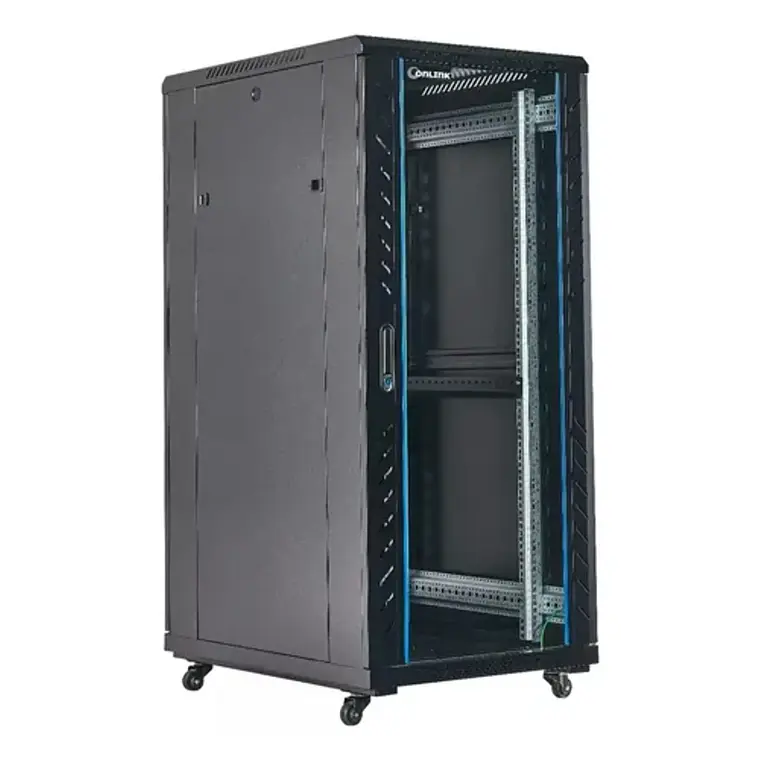 Rack de pared Global Link, con puerta frontal de vidrio 32U 19