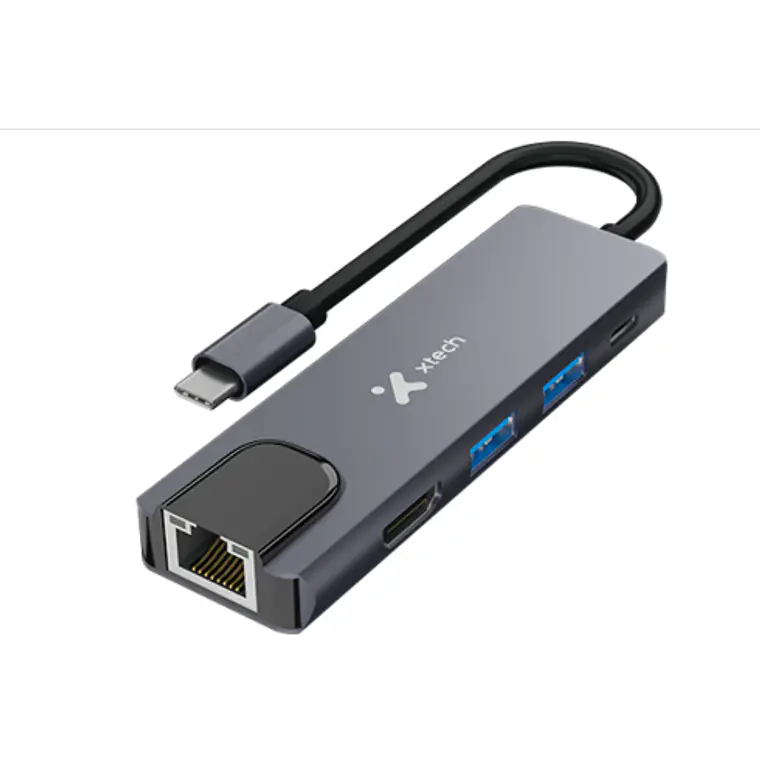 Adaptador Multipuerto USB-C 5 en 1 - Xtech - 1