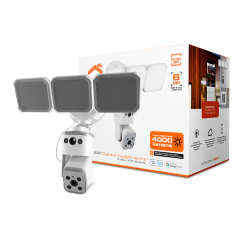 Cámara de seguridad para exteriores Nexxt Solutions Smart Wi-Fi® de Doble Lente con Reflector 1