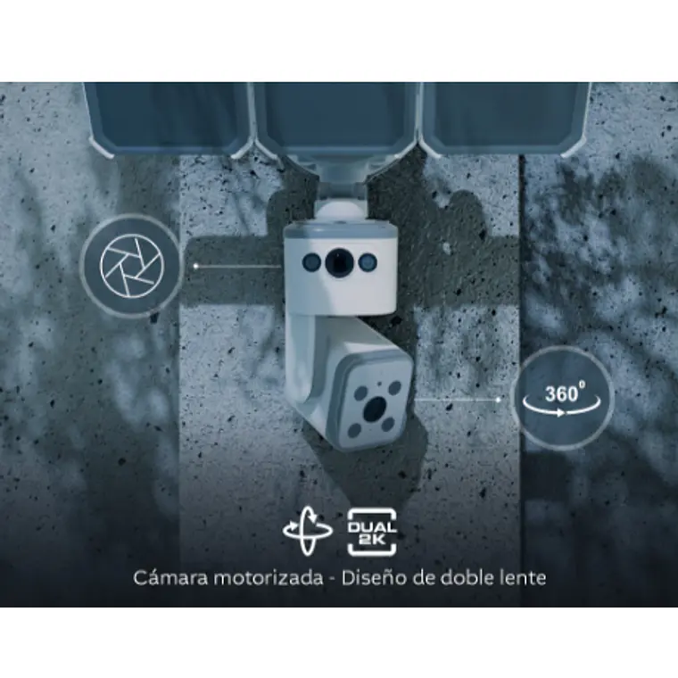 Cámara de seguridad para exteriores Nexxt Solutions Smart Wi-Fi® de Doble Lente con Reflector 2