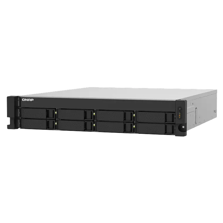 Servidor NAS QNAP TS-832PXU-RP-4G de 8 bahías en rack, procesador Quad-Core 1