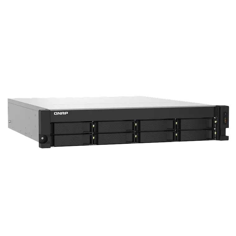 Servidor NAS QNAP TS-832PXU-RP-4G de 8 bahías en rack, procesador Quad-Core 4