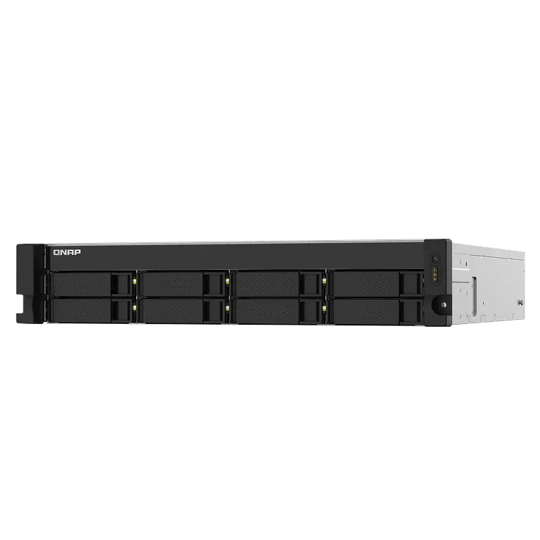 Servidor NAS QNAP TS-832PXU-RP-4G de 8 bahías en rack, procesador Quad-Core 6