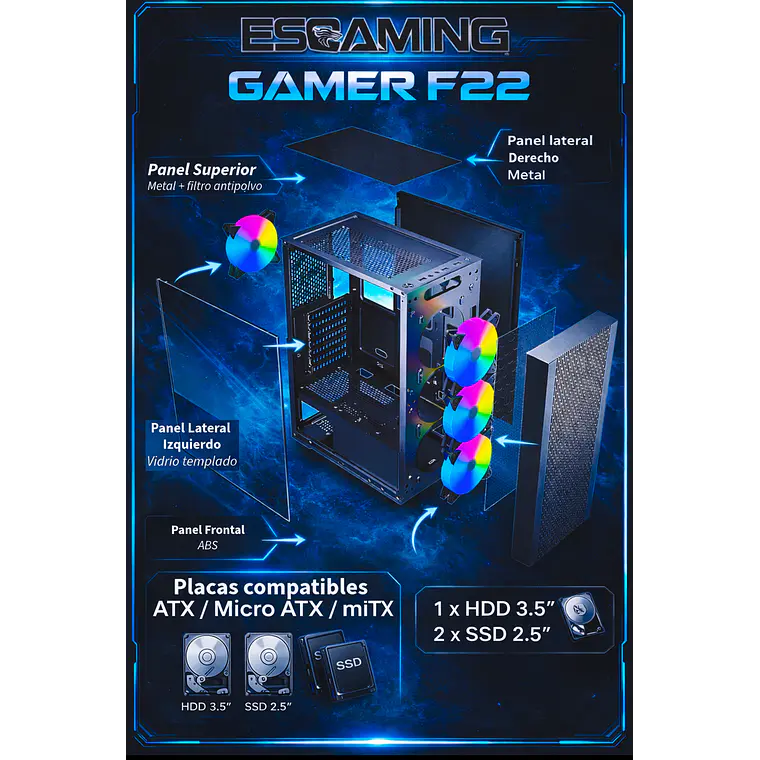 PC Gamer ARGM-R6 (Ryzen 5 5600GT, 16GB RGB, 500GB SSD, RTX3050, FreeDOS) 7