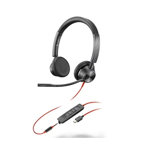 Audífono alámbrico,1.2 metros, USB-C, Negro - Poly