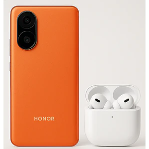 Smartphone Honor 600 y Audífonos inalámbricos Earbuds 2 Pro - Naranja
