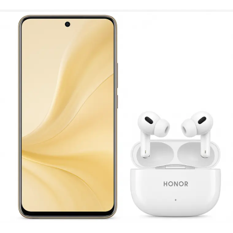 Smartphone Honor 660 Pro y Audífonos inalámbricos Earbuds  2 Pro - Platinum gold  1