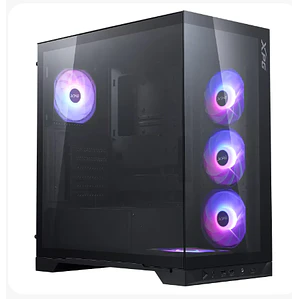 Gabinete Gamer XPG Invader X BTF (ATX, Vidrio Templado, 5 Ventiladores ARGB, Negro)