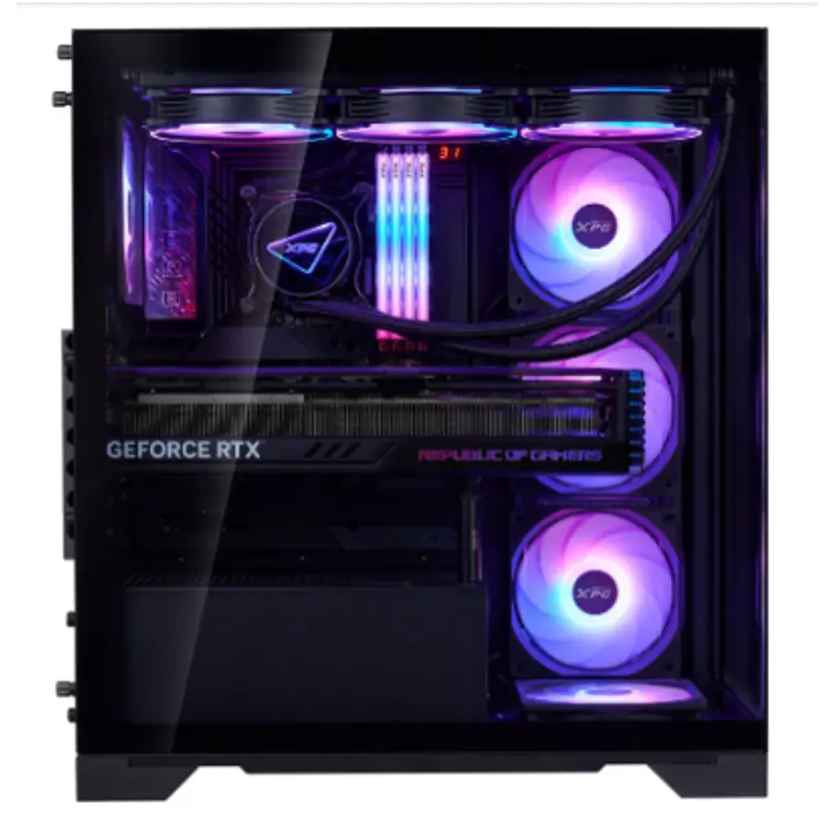 Gabinete Gamer XPG Invader X BTF (ATX, Vidrio Templado, 5 Ventiladores ARGB, Negro) 3