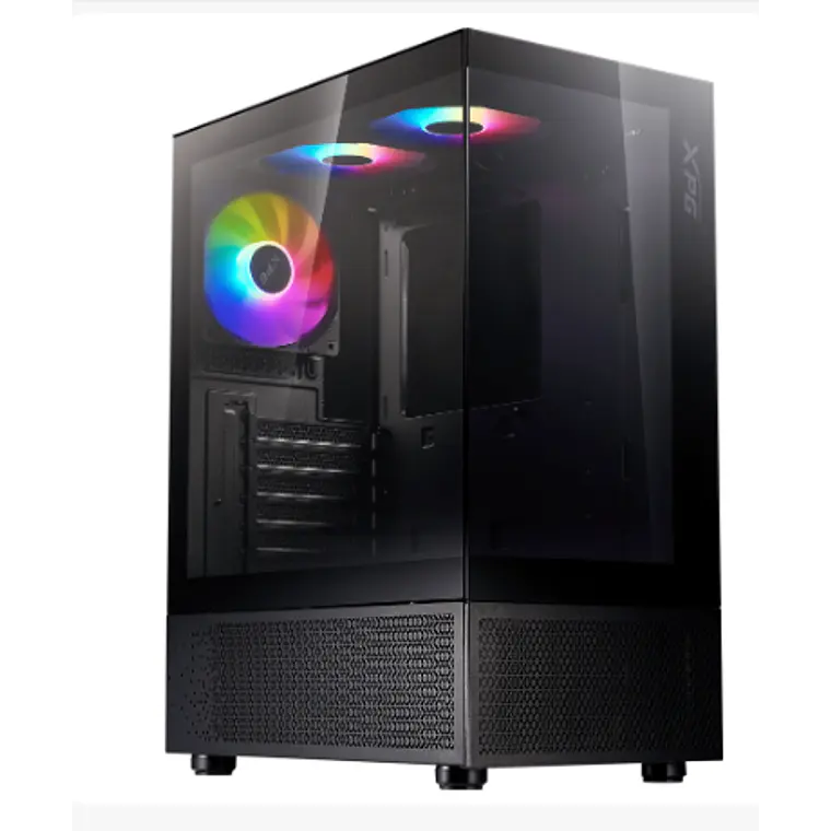 Gabinete Gamer XPG Invader X Mini (Mini ATX, Vidrio Templado, 5 Ventiladores ARGB, Negro) 1