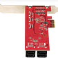 Tarjeta controladora e interfaz de almacenamiento avanzado SATA PCIe Card Controller Card 10 Ports - Miniatura 5