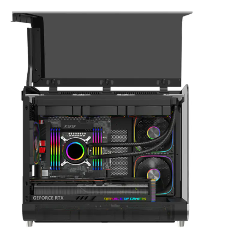 Gabinete Gamer EsGaming XPH BLACK (Micro ATX, Vidrio Templado, 7 Ventiladores ARGB, Negro) 2