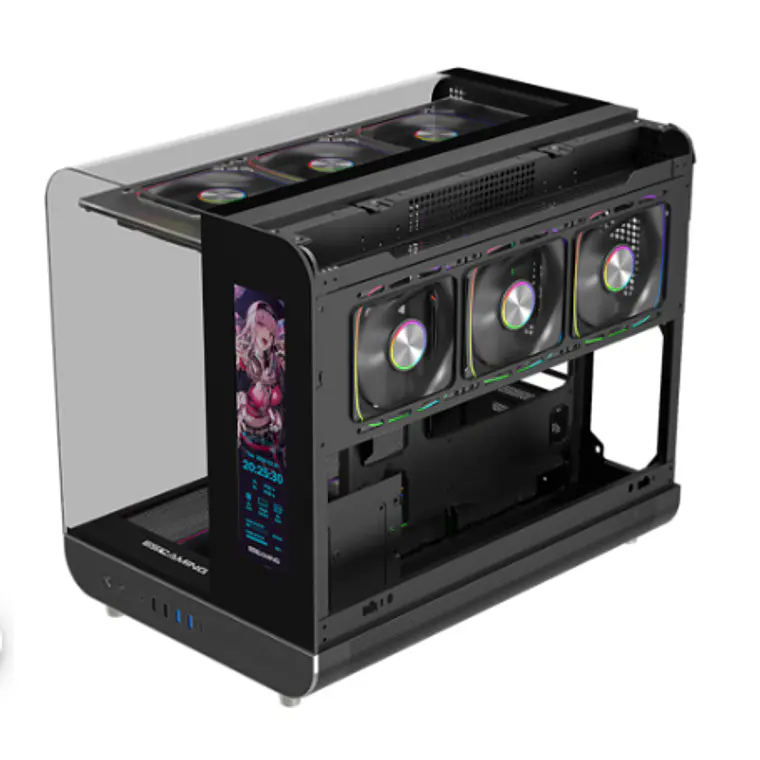Gabinete Gamer EsGaming XPH BLACK (Micro ATX, Vidrio Templado, 7 Ventiladores ARGB, Negro) 5