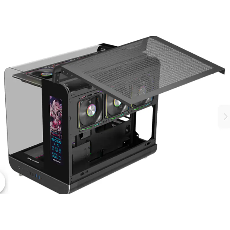 Gabinete Gamer EsGaming XPH BLACK (Micro ATX, Vidrio Templado, 7 Ventiladores ARGB, Negro) 7